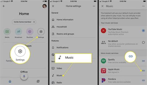 how to link apple music to google home